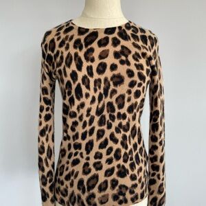 Leopard Print Cashmere Sweater